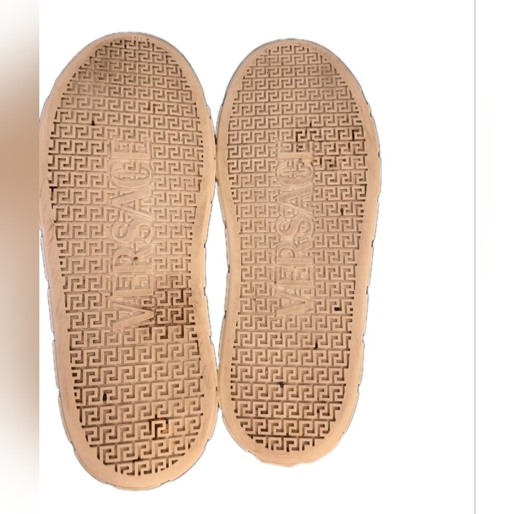 Versace Croc-Print Wht Silver Leather (Unisex) Snkers EU 40 /US Mens Sz 7 Wmns 9 - Picture 11 of 11